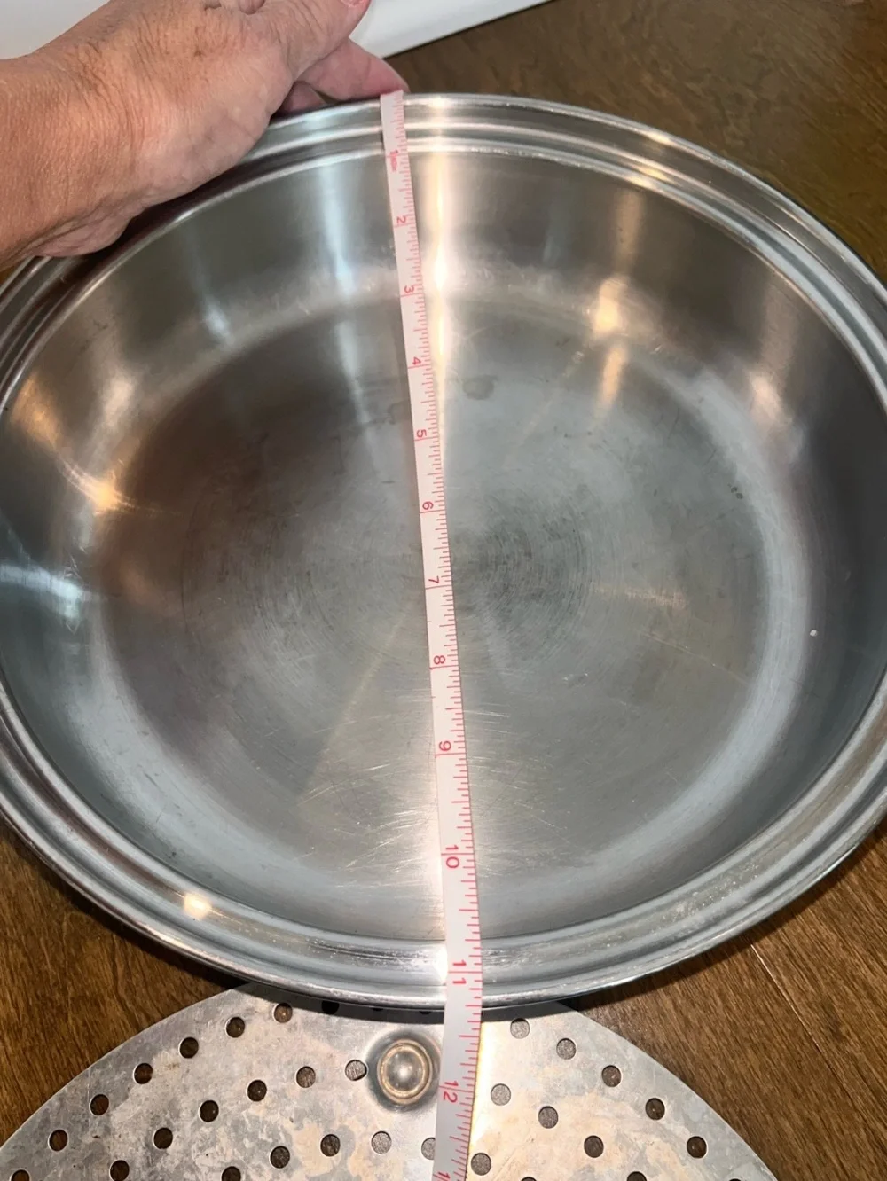 Chef’s Ware 11” Stainless Steel Skillet With Rack Insert: No Lid
